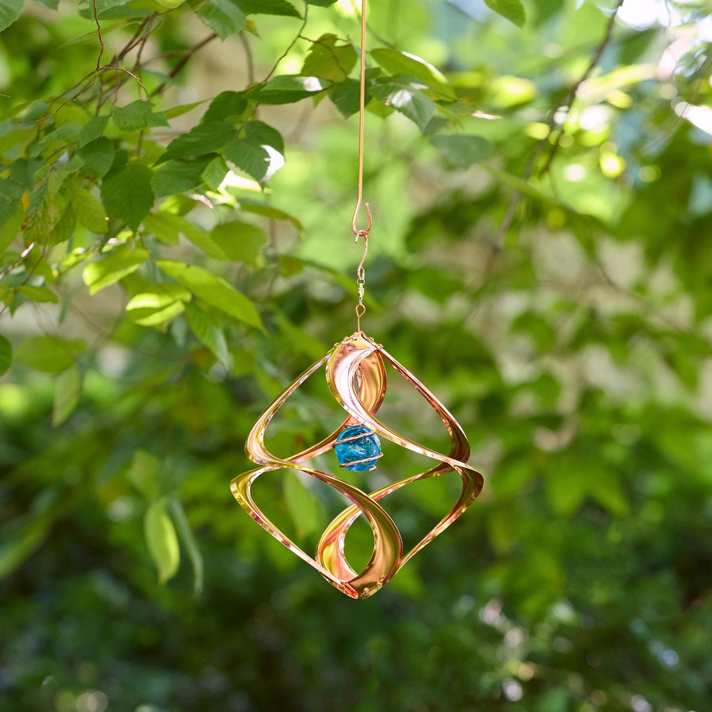 Copper Cosmix With Blue Glass Planet - 11"