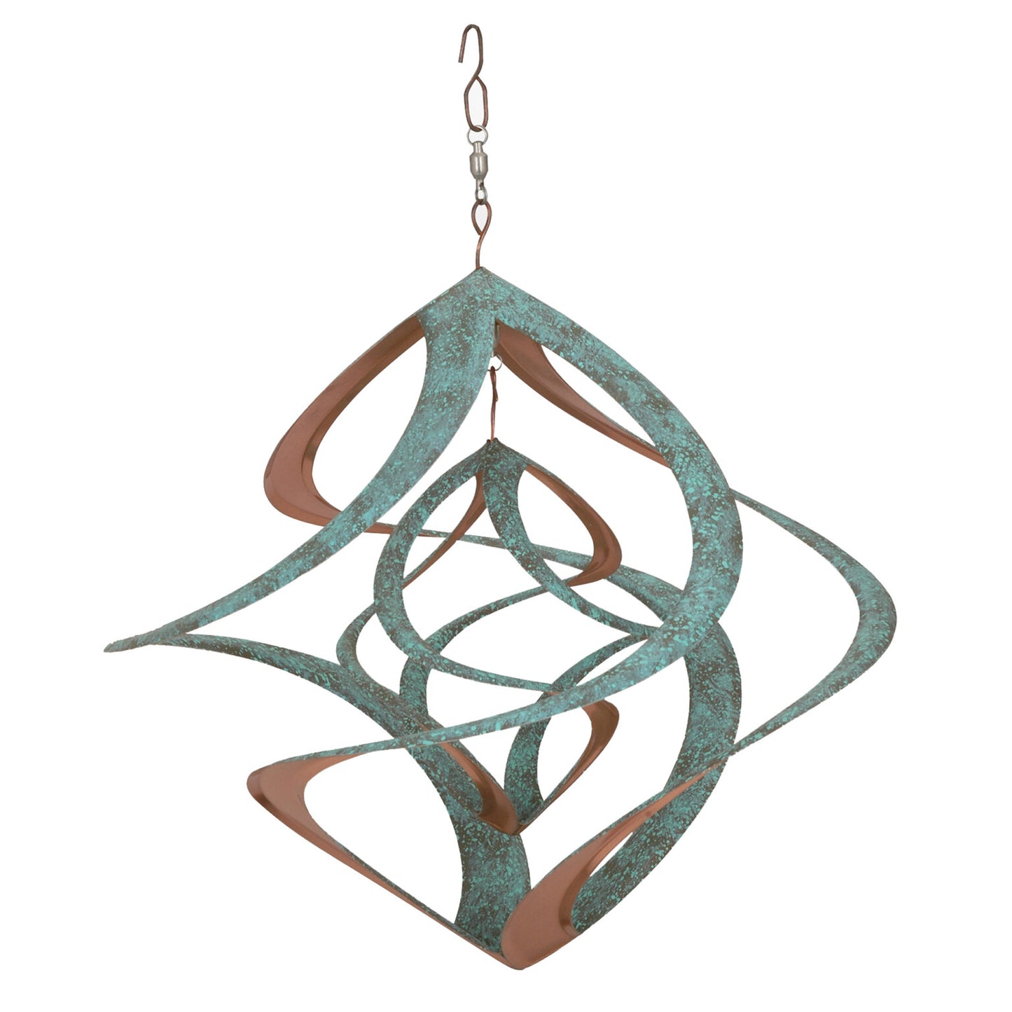 Copper & Patina Double Wind Spinner Cosmix - 14"