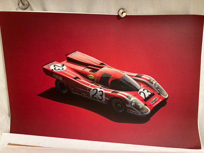 Vintage Salzburg 917 Porsche #23 Car Poster