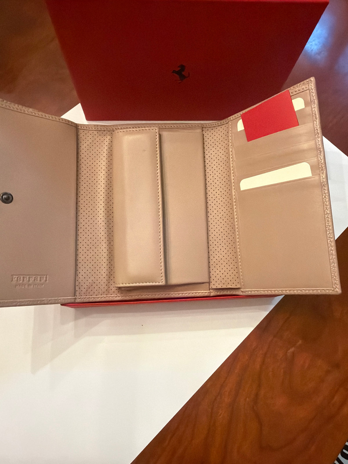 Ferrari Maranello SPA Leather Italian Pocket Purse