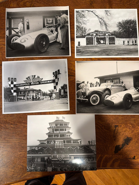 Five 8x10 Vintage Indianapolis 500 Photographs