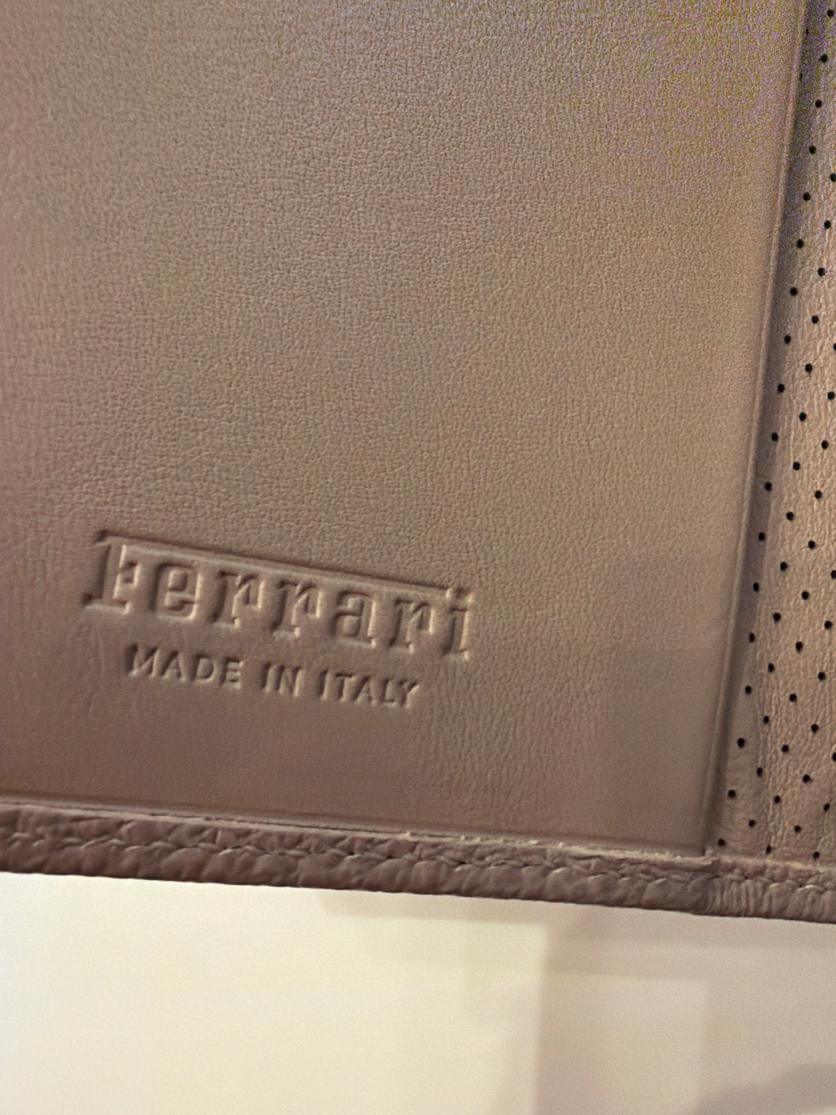 Ferrari Maranello SPA Leather Italian Pocket Purse