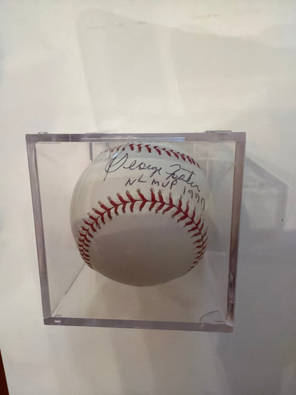 Signed George Foster Baseball 1977 Cincinnati Reds