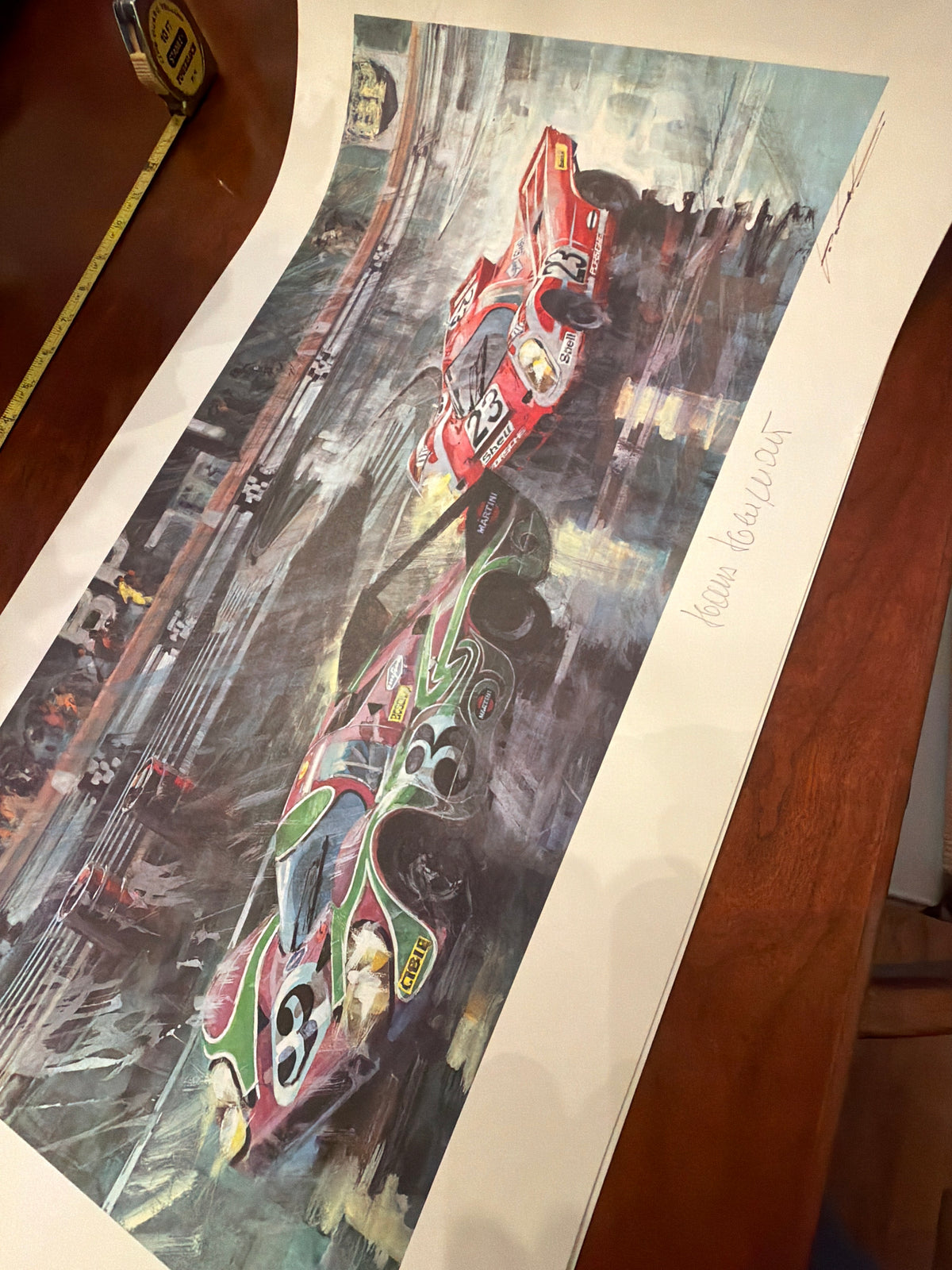 Signed Vintage Porsche LeMans 1970 LTD ED Prints