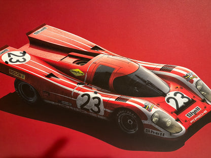 Vintage Salzburg 917 Porsche #23 Car Poster