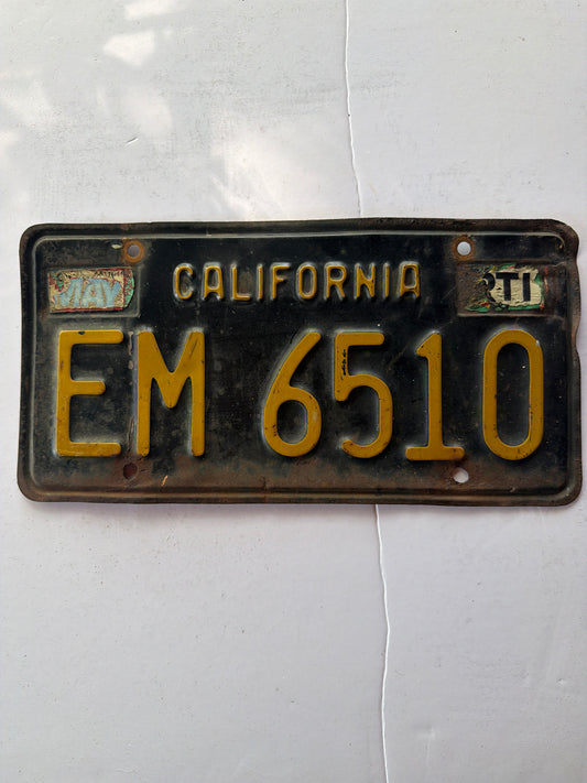 Vintage Original California Porsche License Plate