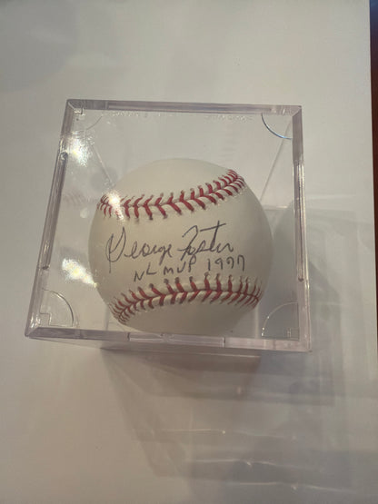 Signed George Foster Baseball 1977 Cincinnati Reds