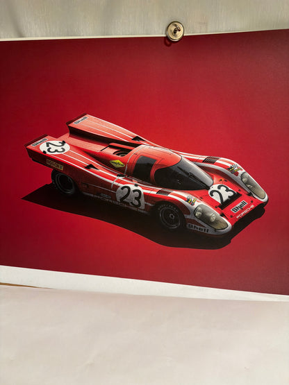 Vintage Salzburg 917 Porsche #23 Car Poster