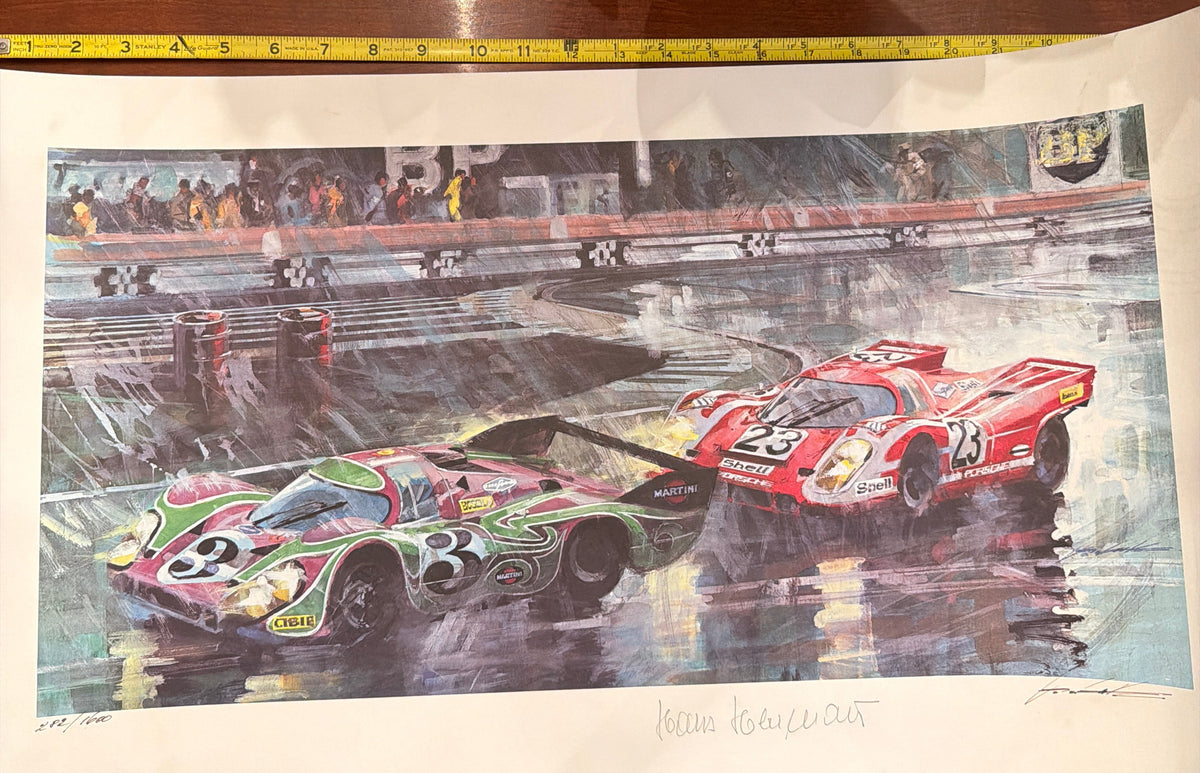Signed Vintage Porsche LeMans 1970 LTD ED Prints