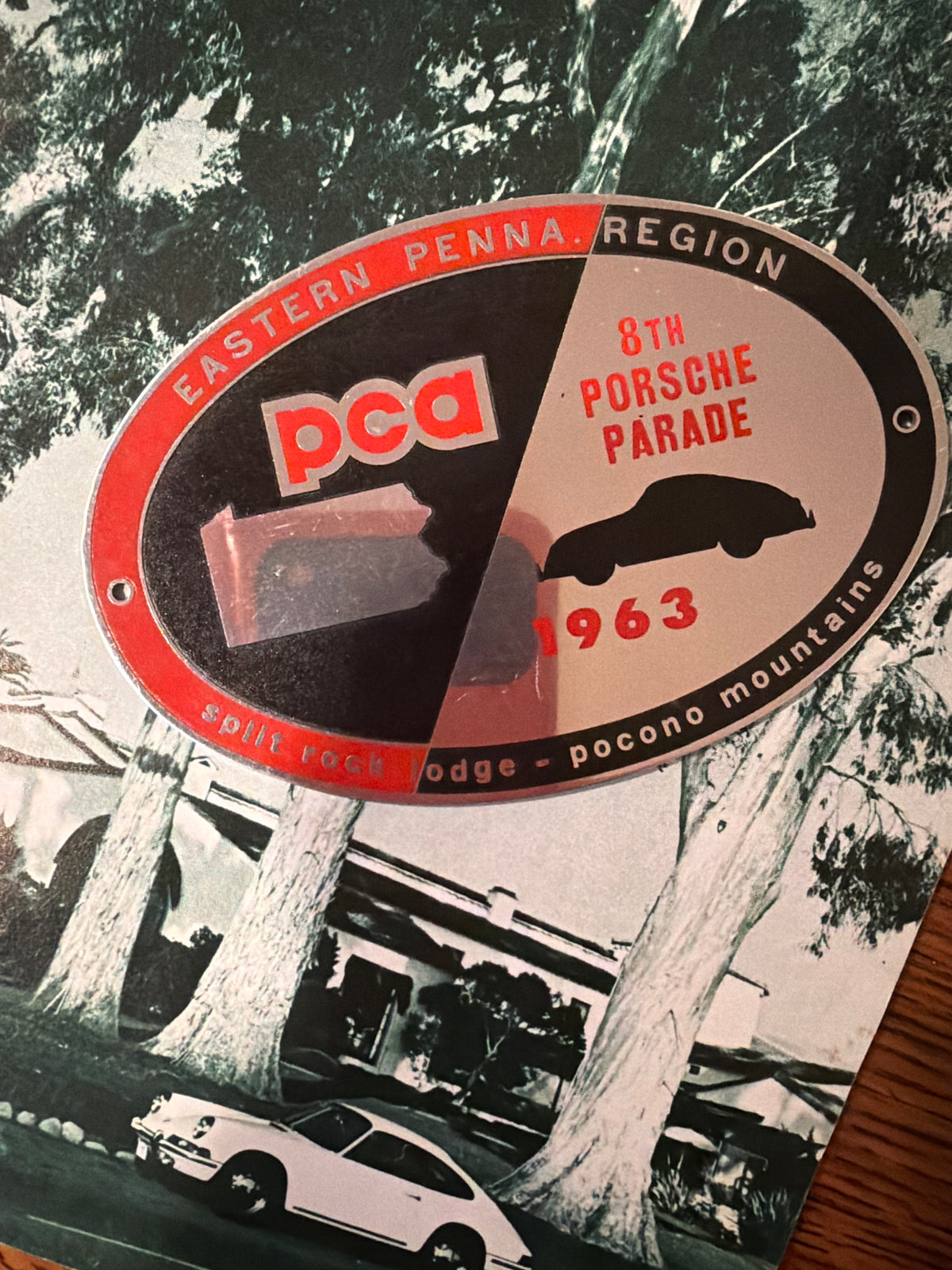 RARE Vintage Original Porsche PCA Grill Badge 1963
