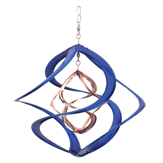 Copper & Blue Cosmix Garden Spinner – 14″