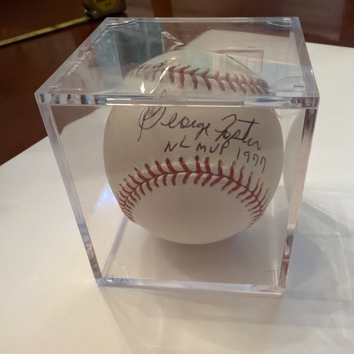 Signed George Foster Baseball 1977 Cincinnati Reds