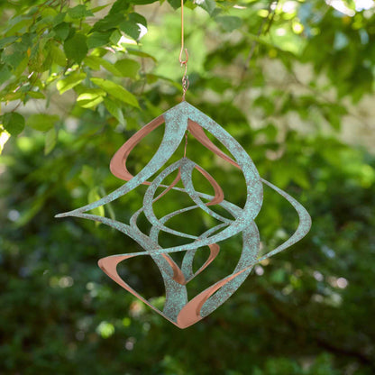 Copper & Patina Double Wind Spinner Cosmix - 14"
