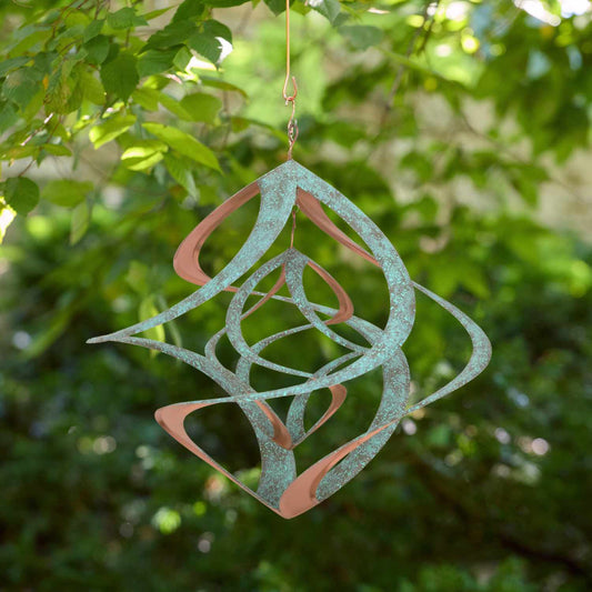 Copper & Patina Double Wind Spinner Cosmix - 14"